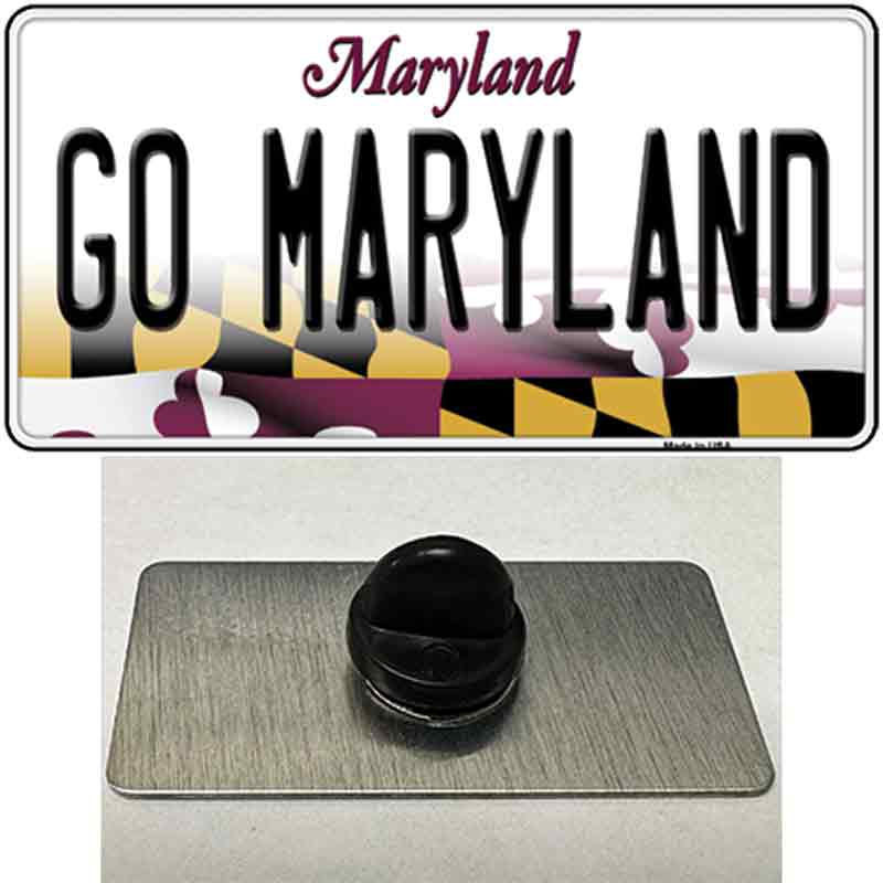 Go Maryland Novelty Metal Hat Pin Tag