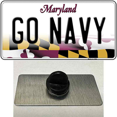 Go Navy Novelty Metal Hat Pin Tag