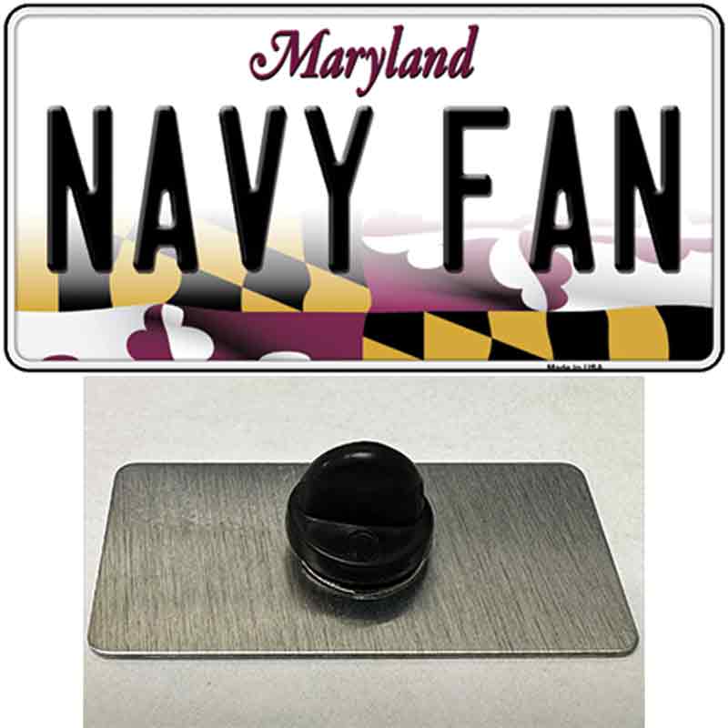 Navy Fan Novelty Metal Hat Pin Tag