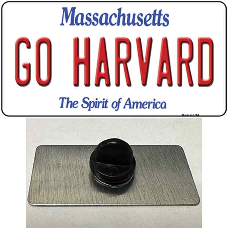 Go Harvard Novelty Metal Hat Pin