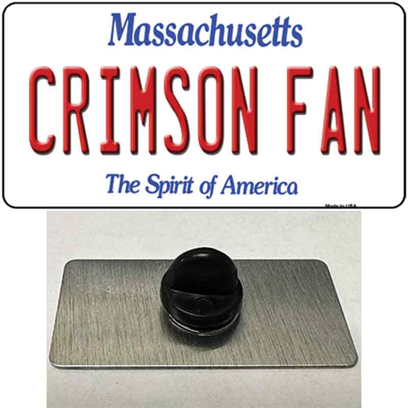 Crimson Fan Novelty Metal Hat Pin