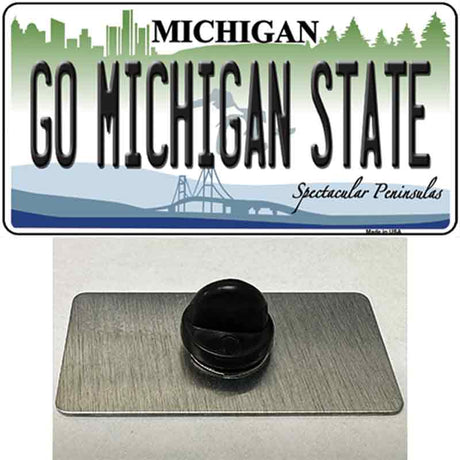 Go Michigan State Novelty Metal Hat Pin