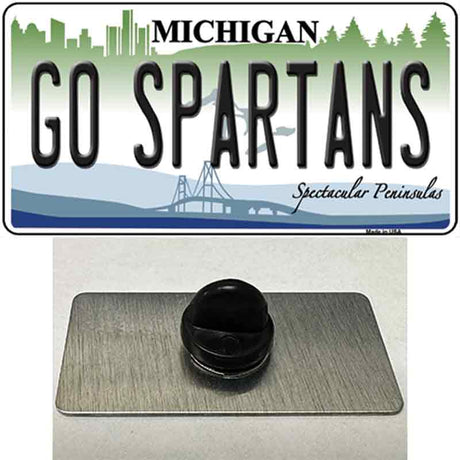 Go Spartans Novelty Metal Hat Pin