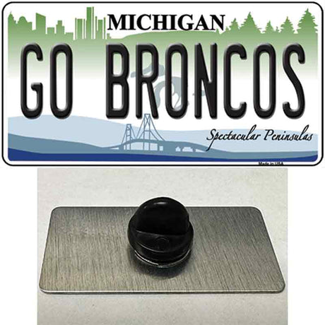 Go Broncos Michigan Novelty Metal Hat Pin