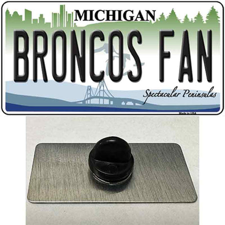 Broncos Fan Michigan Novelty Metal Hat Pin