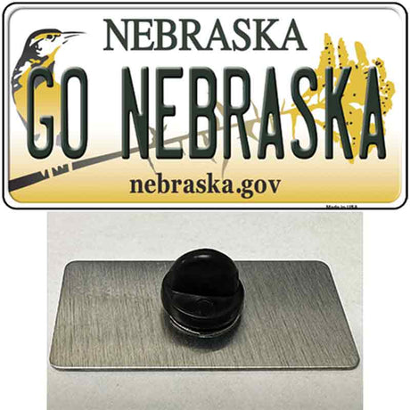 Go Nebraska Novelty Metal Hat Pin