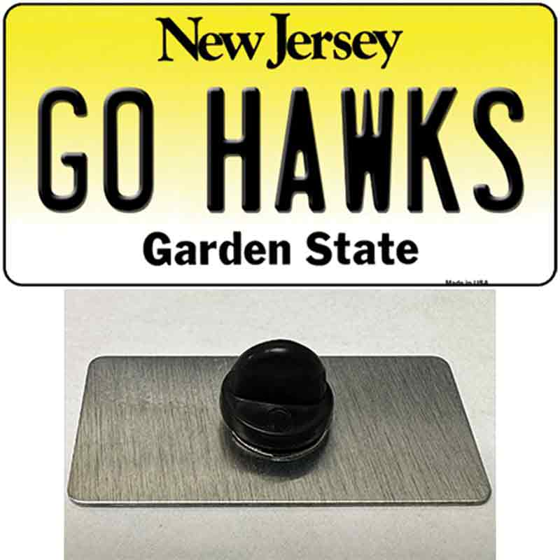 Go Hawks New Jersey Novelty Metal Hat Pin