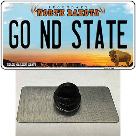 Go North Dakota State Novelty Metal Hat Pin