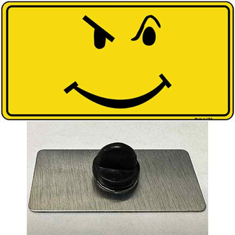 Defiant Smiley Novelty Metal Hat Pin