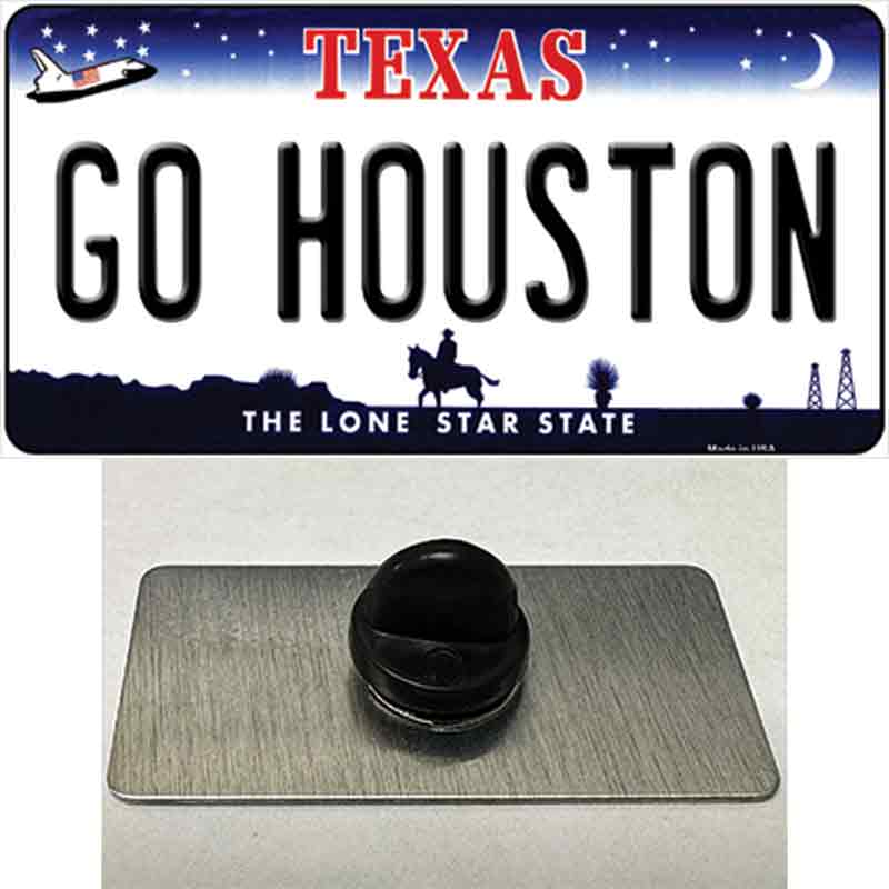 Go Houston Novelty Metal Hat Pin