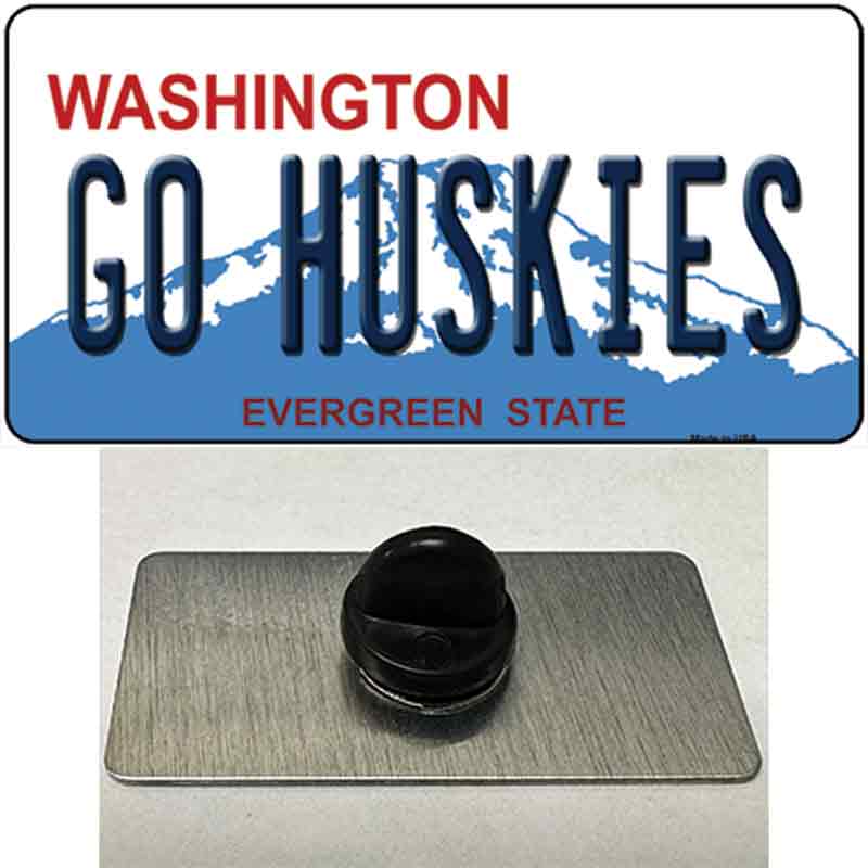 Go Huskies Novelty Metal Hat Pin