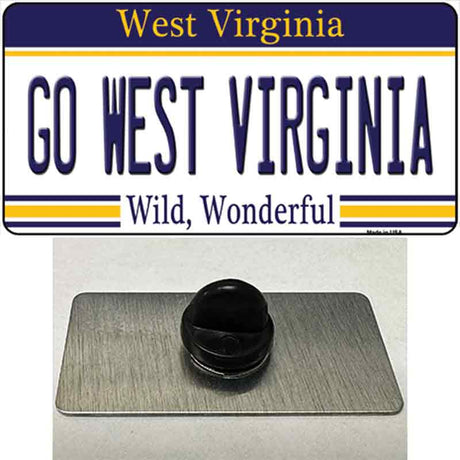 Go West Virginia Novelty Metal Hat Pin