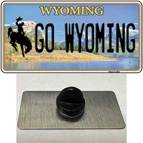 Go Wyoming Novelty Metal Hat Pin