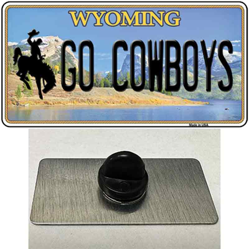 Go Cowboys Wyoming Novelty Metal Hat Pin