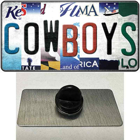 Cowboys Strip Art Novelty Metal Hat Pin Tag