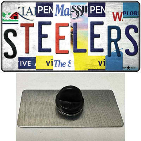 Steelers Strip Art Novelty Metal Hat Pin Tag