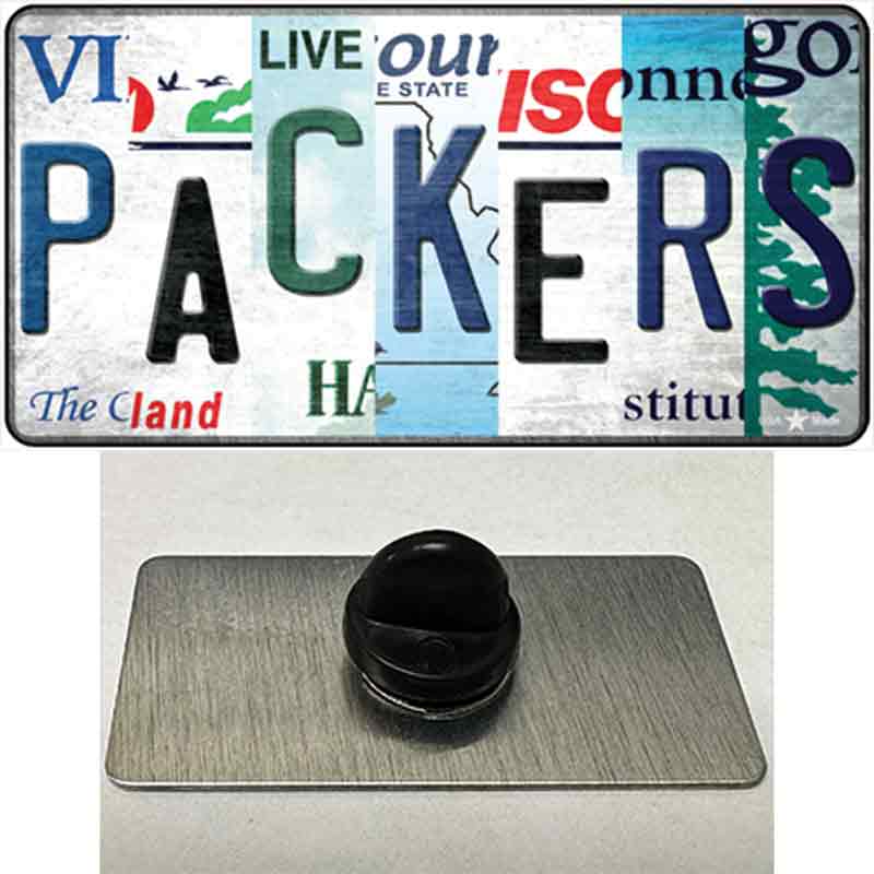 Packers Strip Art Novelty Metal Hat Pin Tag