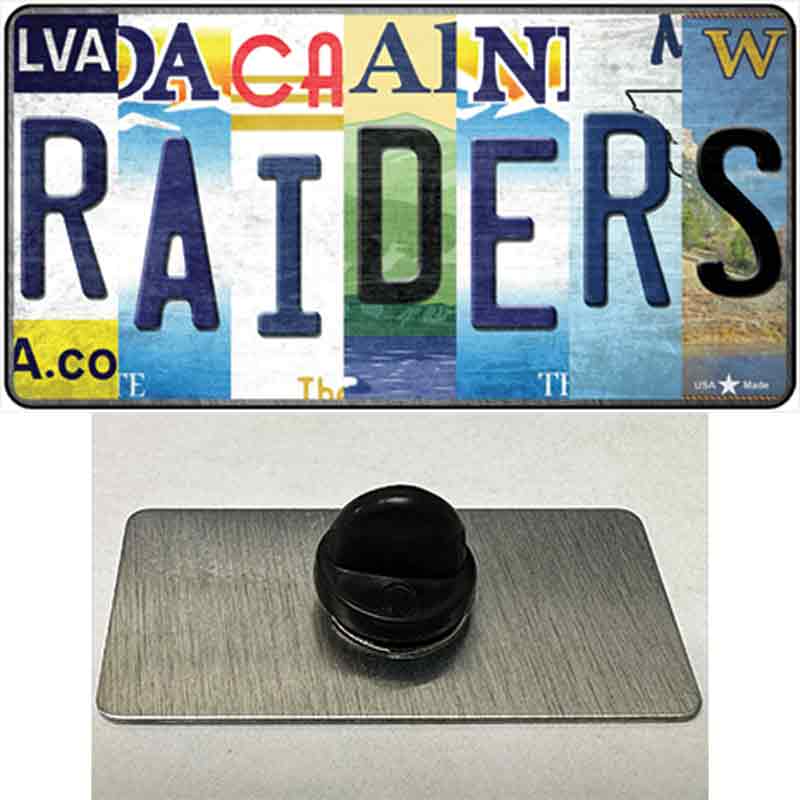 Raiders Strip Art Novelty Metal Hat Pin Tag