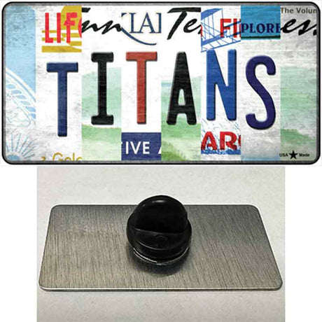 Titans Strip Art Novelty Metal Hat Pin Tag