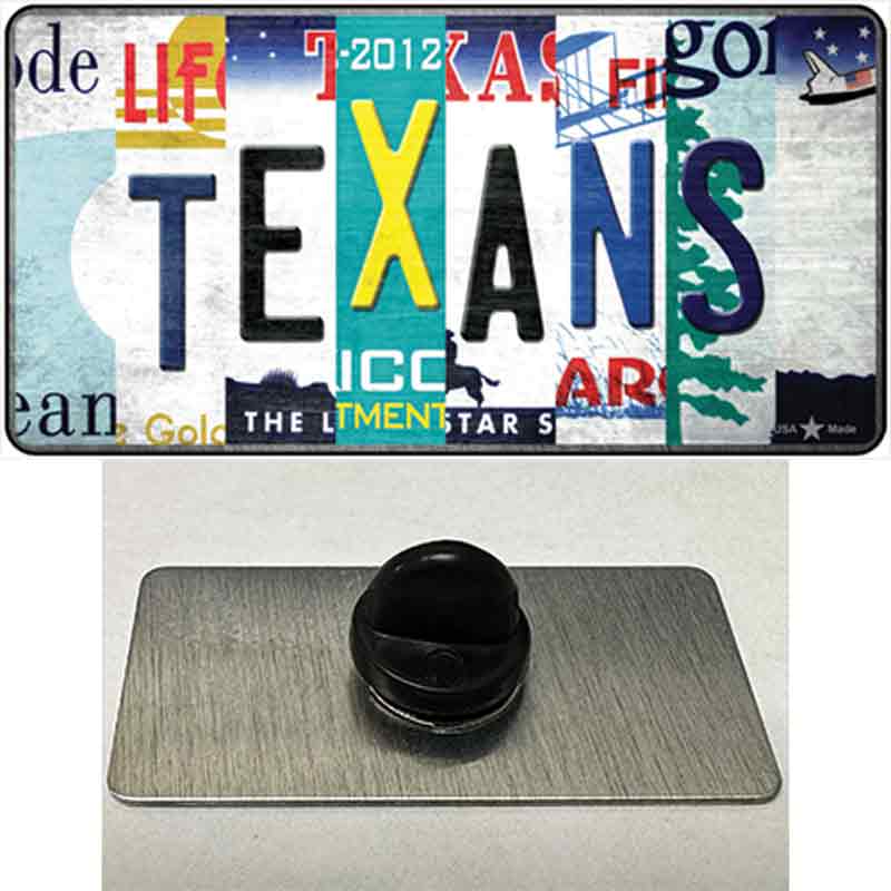 Texans Strip Art Novelty Metal Hat Pin Tag