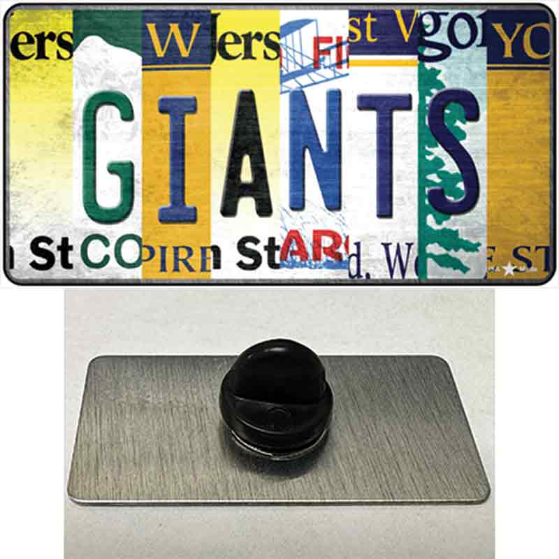 Giants Strip Art Novelty Metal Hat Pin Tag