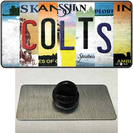 Colts Strip Art Novelty Metal Hat Pin Tag