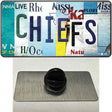 Chiefs Strip Art Novelty Metal Hat Pin Tag