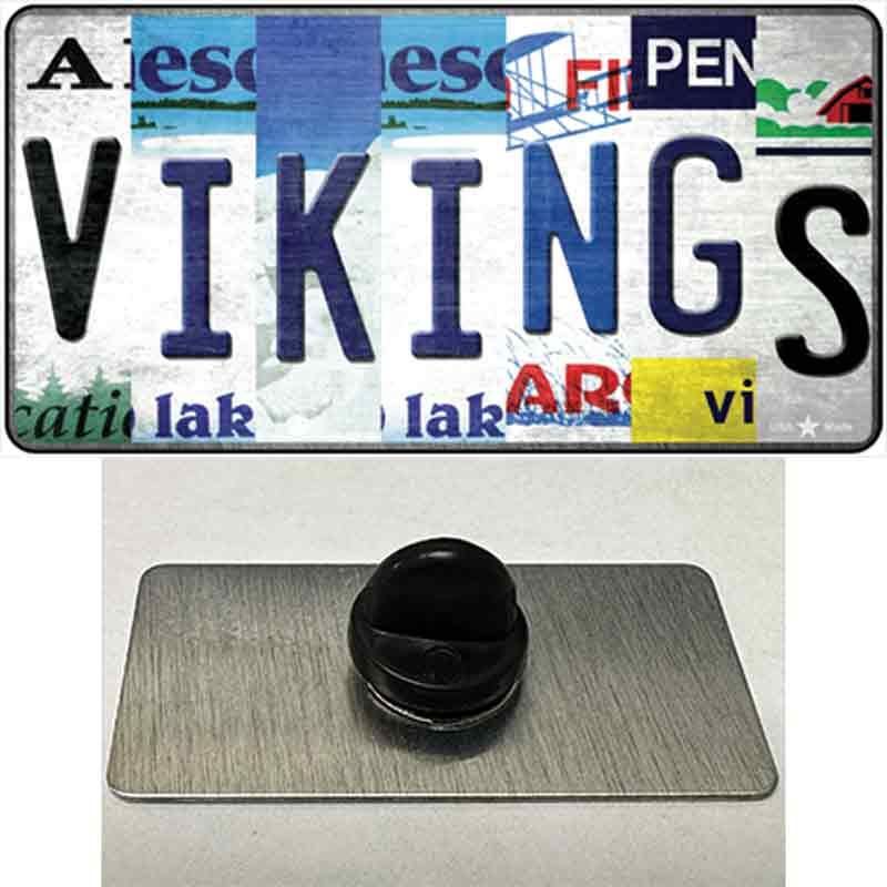 Vikings Strip Art Novelty Metal Hat Pin Tag