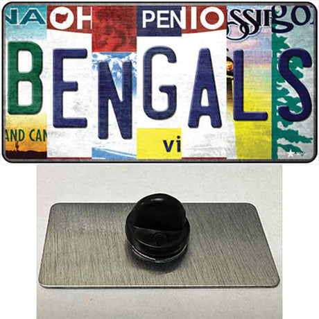 Bengals Strip Art Novelty Metal Hat Pin Tag