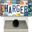 Chargers Strip Art Novelty Metal Hat Pin Tag