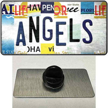 Angels Strip Art Novelty Metal Hat Pin Tag