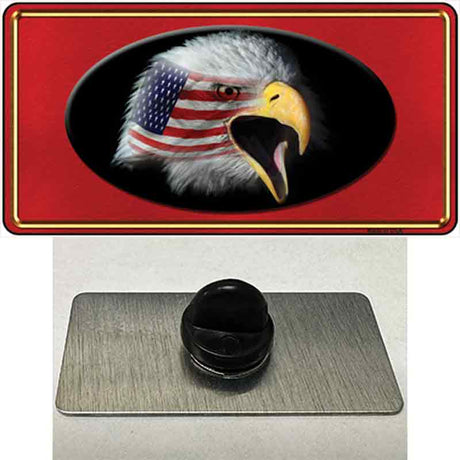 American Flag Eagle Red Novelty Metal Hat Pin