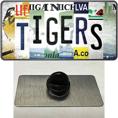 Tigers Strip Art Novelty Metal Hat Pin Tag