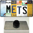 Mets Strip Art Novelty Metal Hat Pin Tag