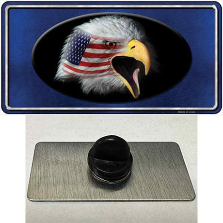 American Flag Eagle Blue Novelty Metal Hat Pin