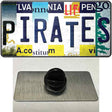 Pirates Strip Art Novelty Metal Hat Pin Tag