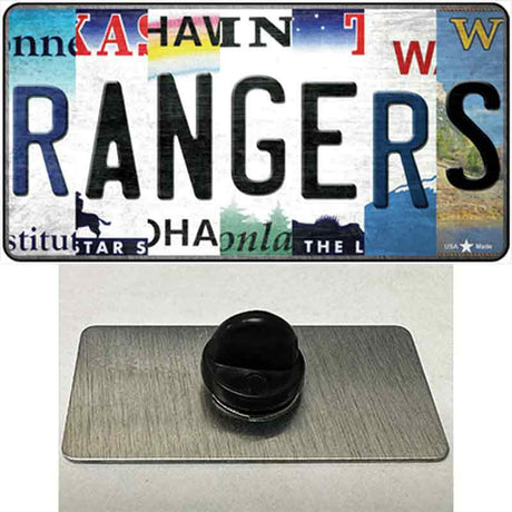 Rangers Strip Art Novelty Metal Hat Pin Tag