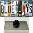 Blue Jays Strip Art Novelty Metal Hat Pin Tag