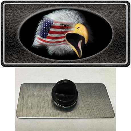 American Flag Eagle Black Novelty Metal Hat Pin