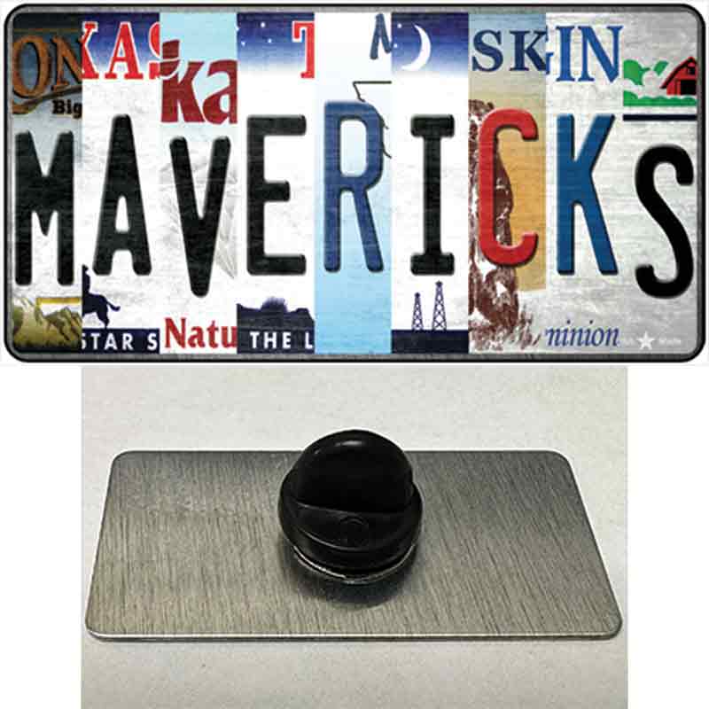 Mavericks Strip Art Novelty Metal Hat Pin Tag