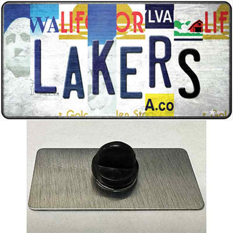 Lakers Strip Art Novelty Metal Hat Pin Tag