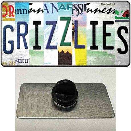 Grizzlies Strip Art Novelty Metal Hat Pin Tag