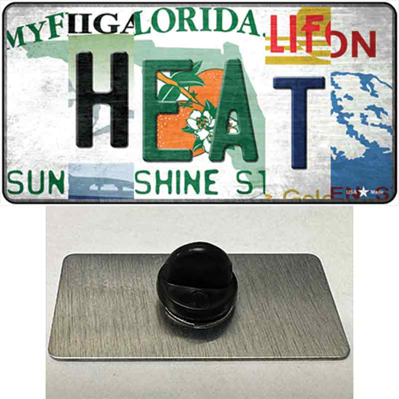 Heat Strip Art Novelty Metal Hat Pin Tag