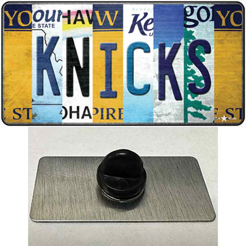 Knicks Strip Art Novelty Metal Hat Pin Tag