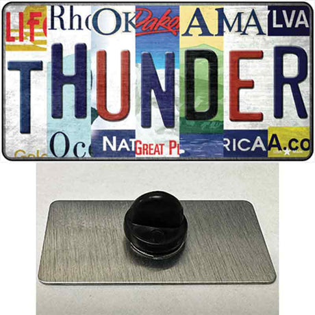 Thunder Strip Art Novelty Metal Hat Pin Tag