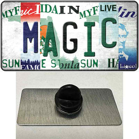 Magic Strip Art Novelty Metal Hat Pin Tag