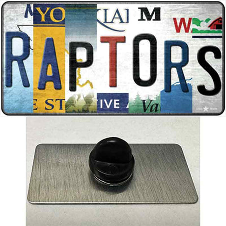 Raptors Strip Art Novelty Metal Hat Pin Tag