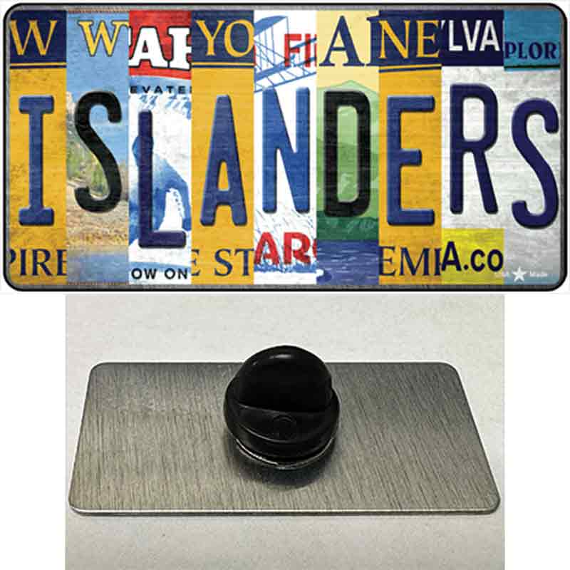 Islanders Strip Art Novelty Metal Hat Pin Tag