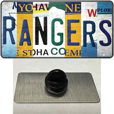 Rangers Hockey Strip Art Novelty Metal Hat Pin Tag