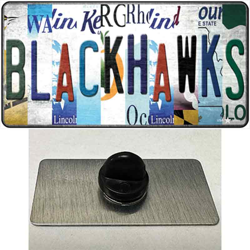 Blackhawks Strip Art Novelty Metal Hat Pin Tag